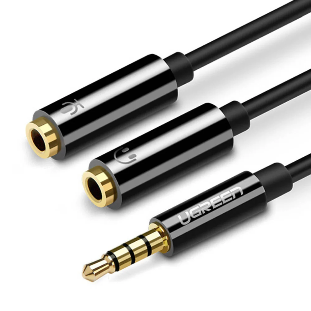 Cable unificador de Jack 3.5mm Plástico Black – Ugreen