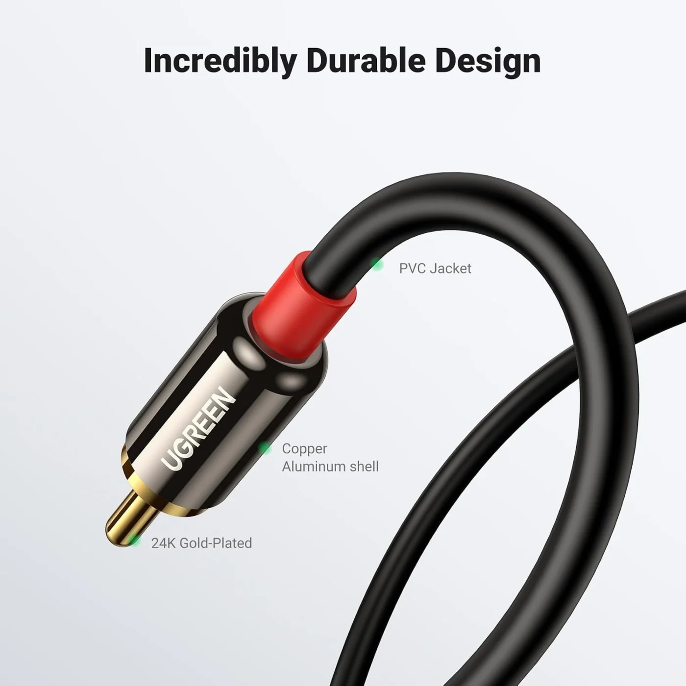 Cable de audio Jack 3.5mm a RCA R/L de 5m – Ugreen
