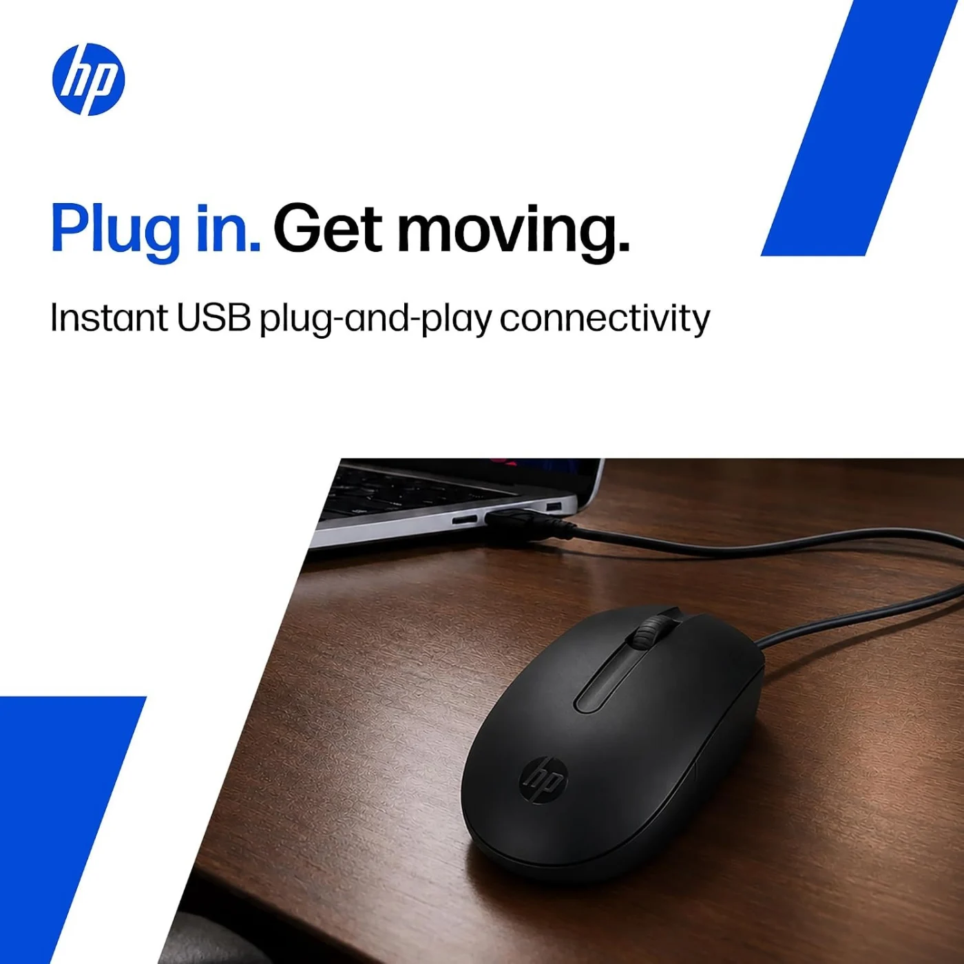 Mouse con cable black M10 – HP