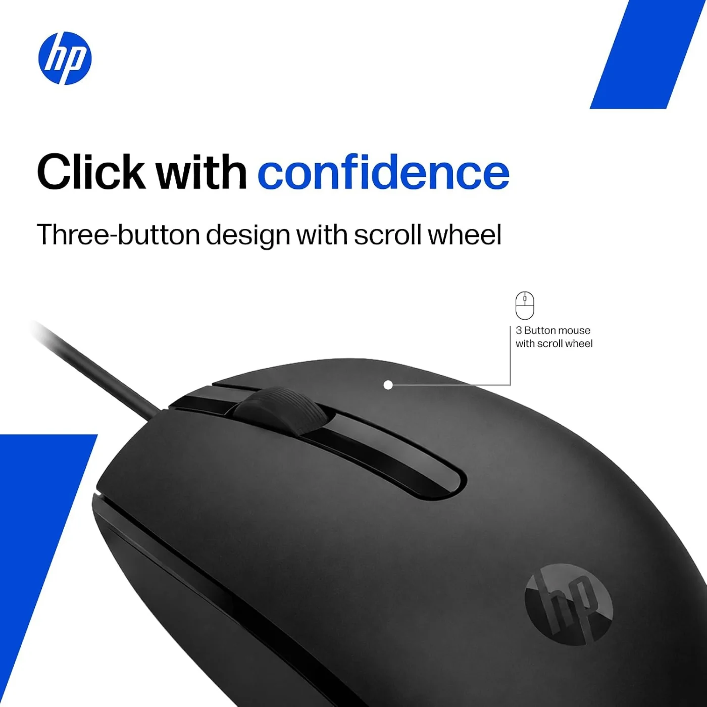 Mouse con cable black M10 – HP
