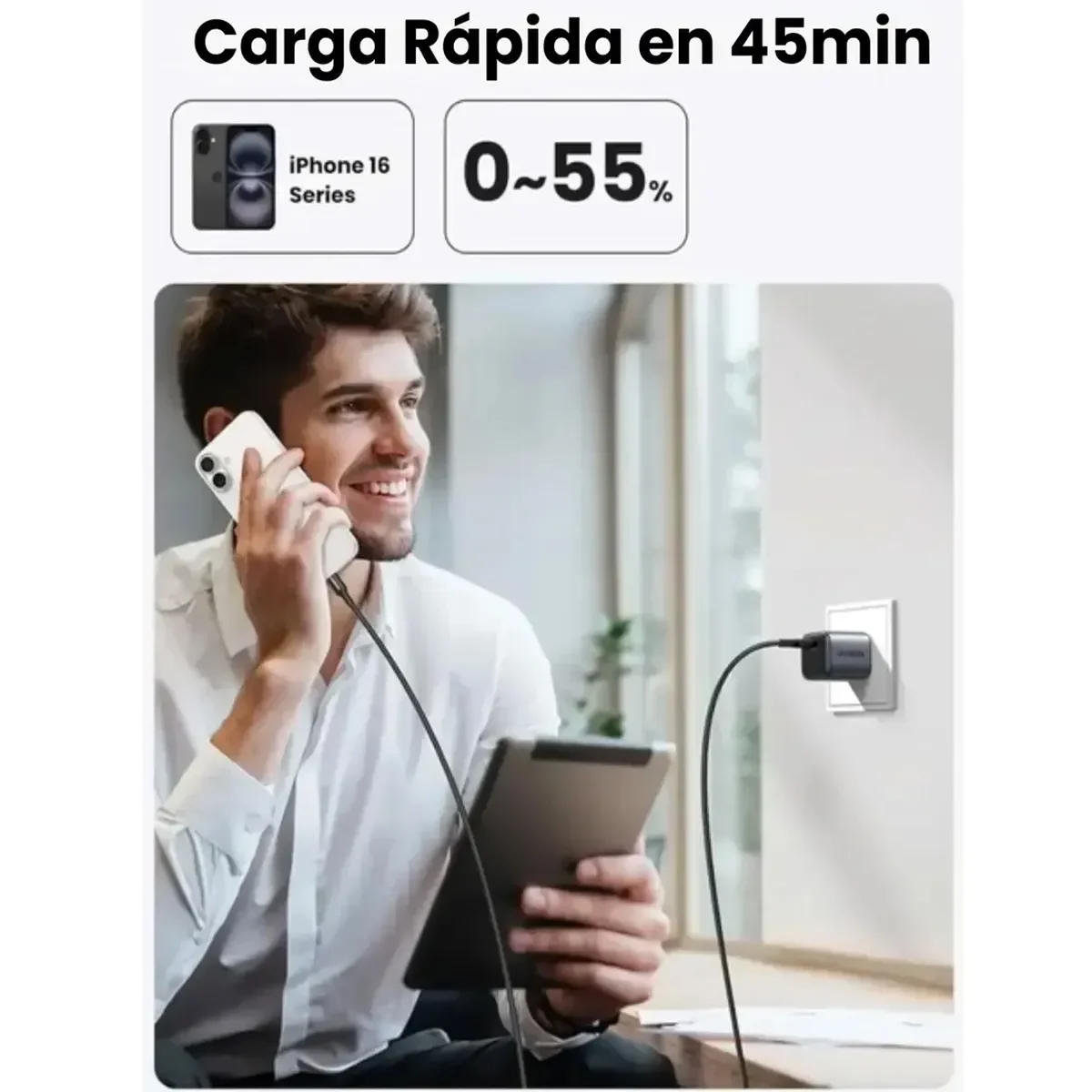 Cargador Gan 25W x1 USB-C – Ugreen