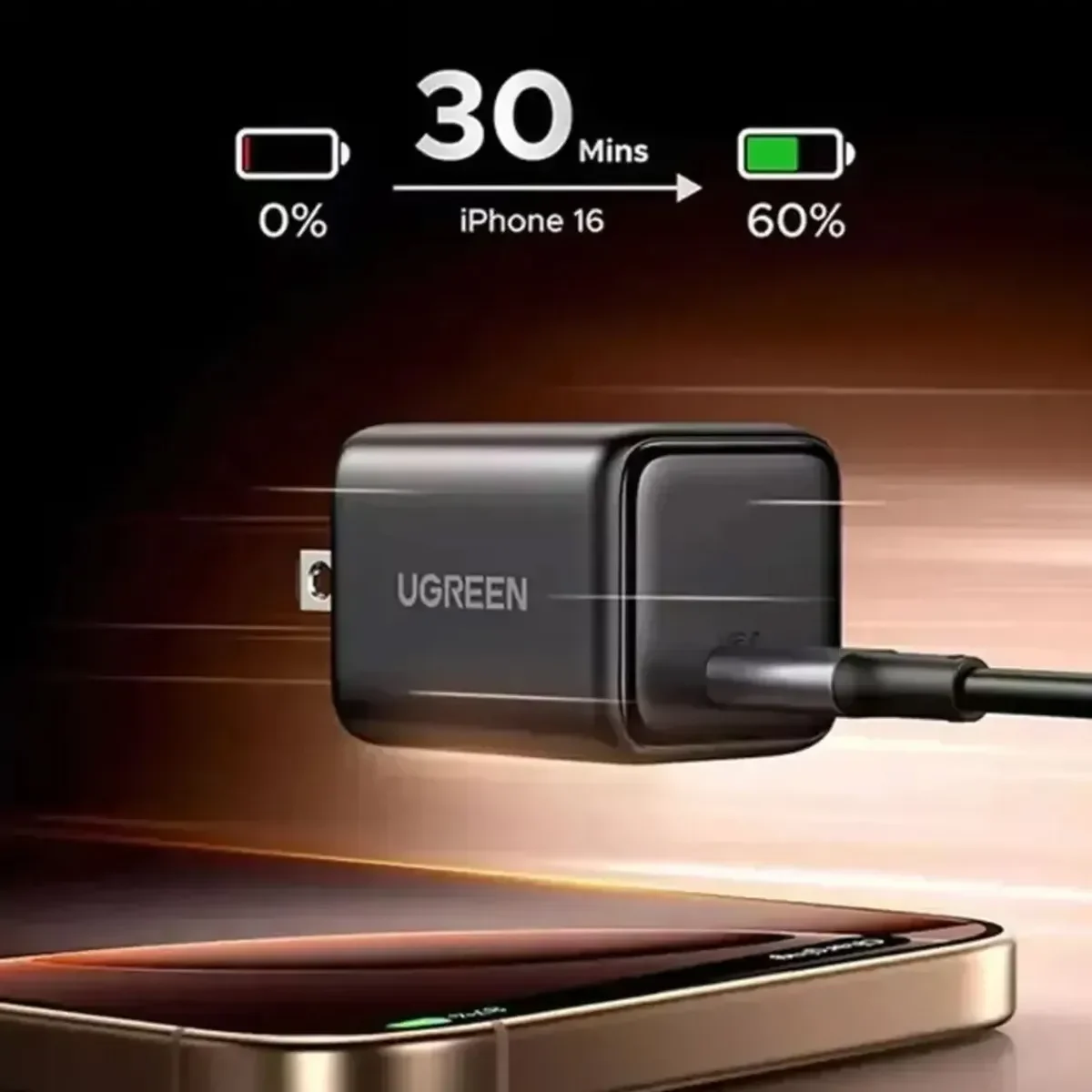 Cargador Gan 25W x1 USB-C – Ugreen