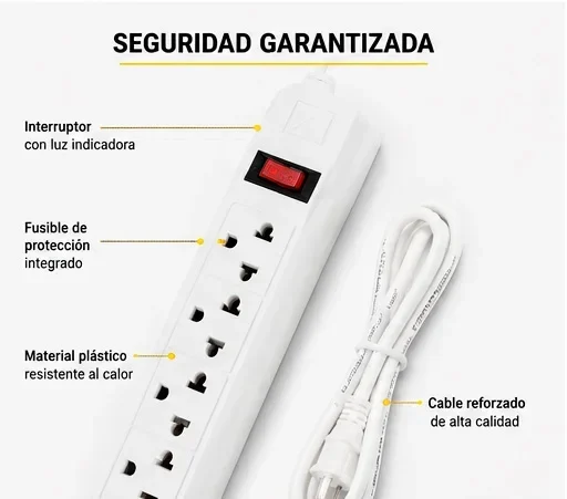 Regleta de 6 tomas de 1.8M – Uyustuls