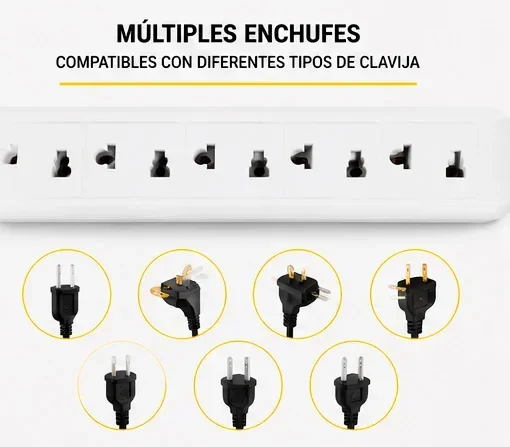 Regleta de 6 tomas de 1.8M – Uyustuls