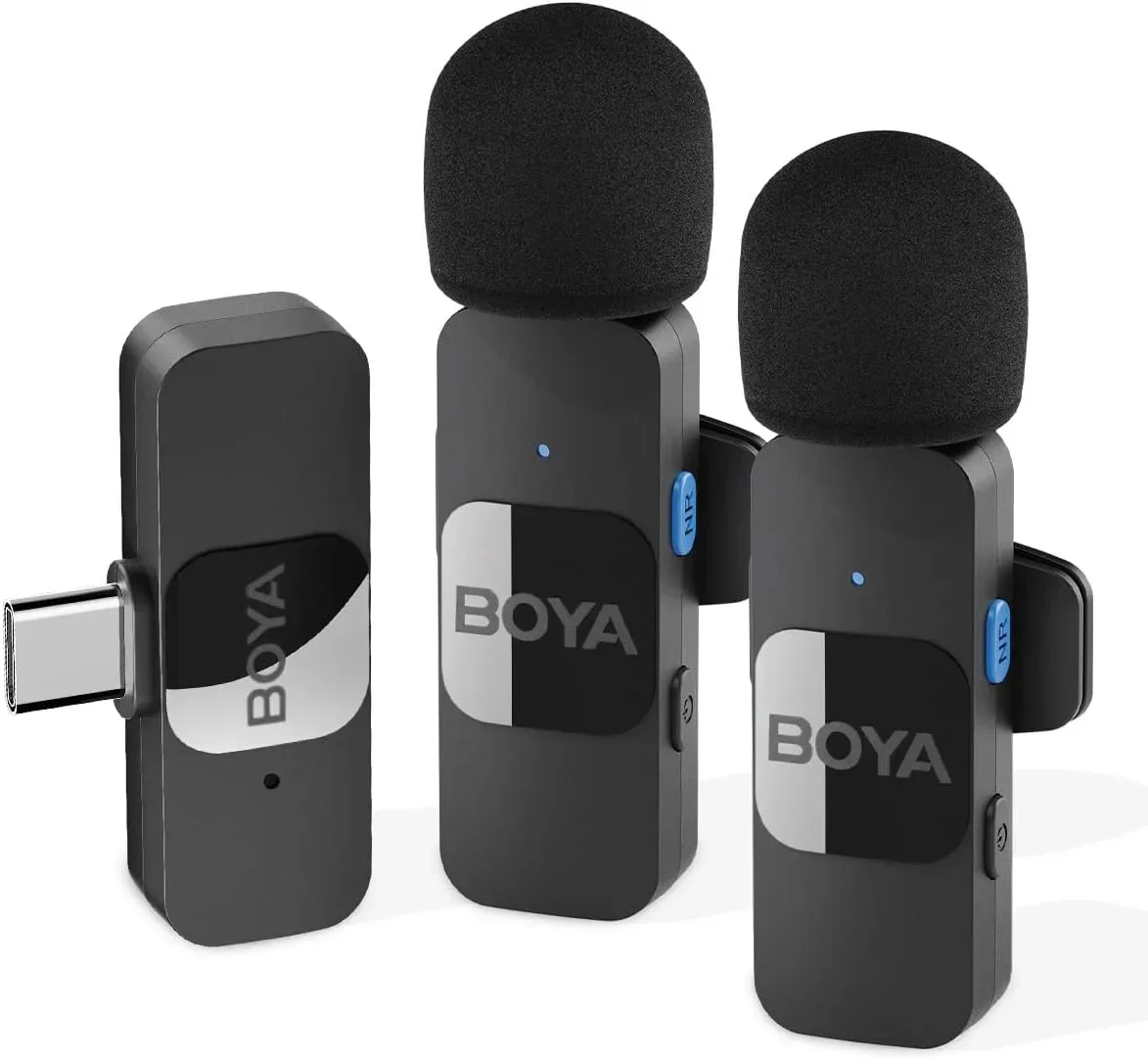 Micrófono inalámbrico USB-C, mini micrófono de solapa con cancelación de ruido
