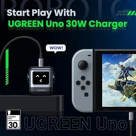 Cargador USB-C 30w Nexode Robot Gan – Ugreen
