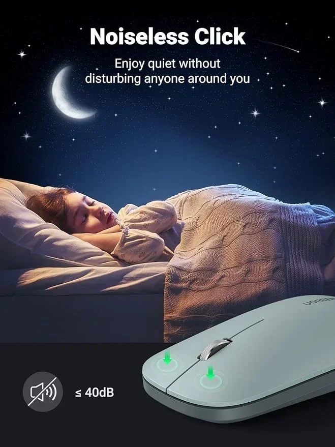 Mouse Inalambrico (Verde) – Ugreen