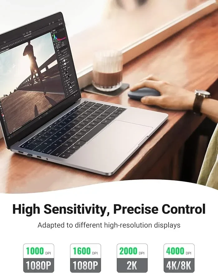 Mouse Inalámbrico (Gris) – Ugreen