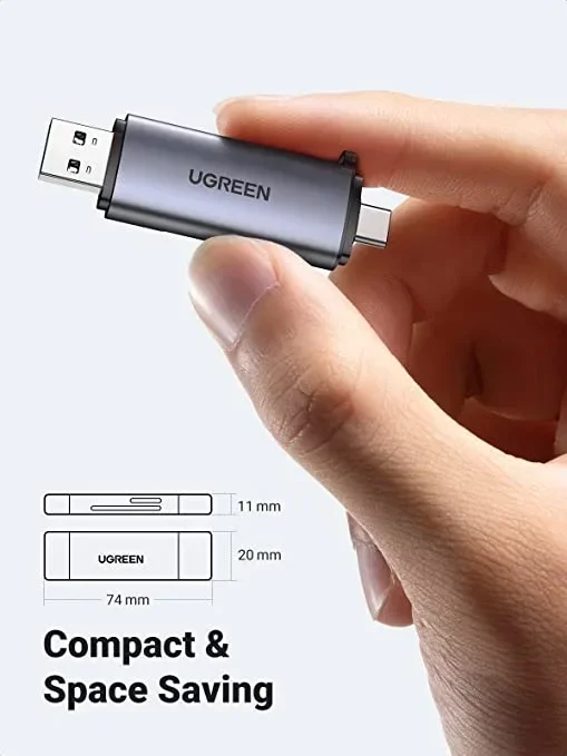 Lector de tarjetas (SD/TF) USB 3.0/USB-C – Ugreen