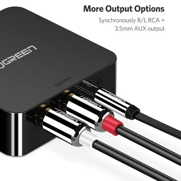 Adaptador de Audio Digital a Analógico RCA/Jack 3.5mm – Ugreen