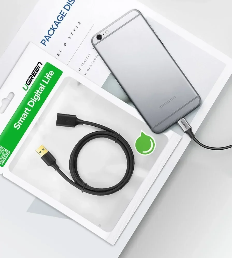 Cable USB 3.0 Extensor de 3m – Ugreen
