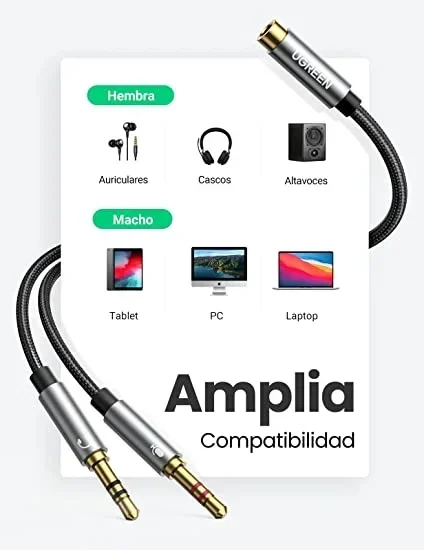 Cable divisor de Jack 3.5mm – Ugreen