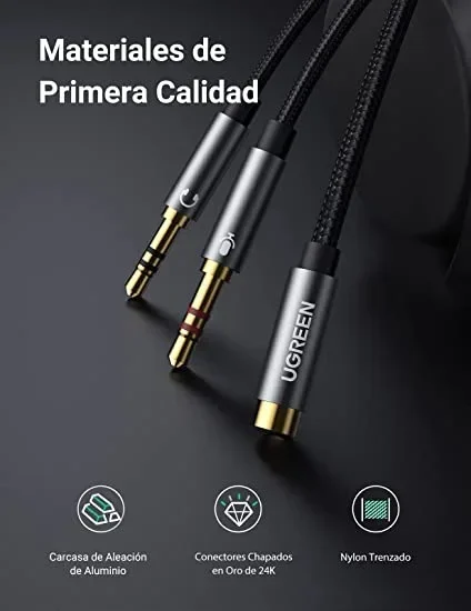 Cable divisor de Jack 3.5mm – Ugreen