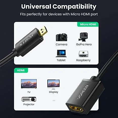Cable adaptador Micro HDMI a HDMI – Ugreen