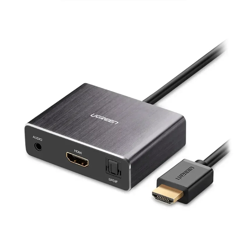 Adaptador HDMI a HDMI con Audio Óptico/Jack 3.5mm – Ugreen