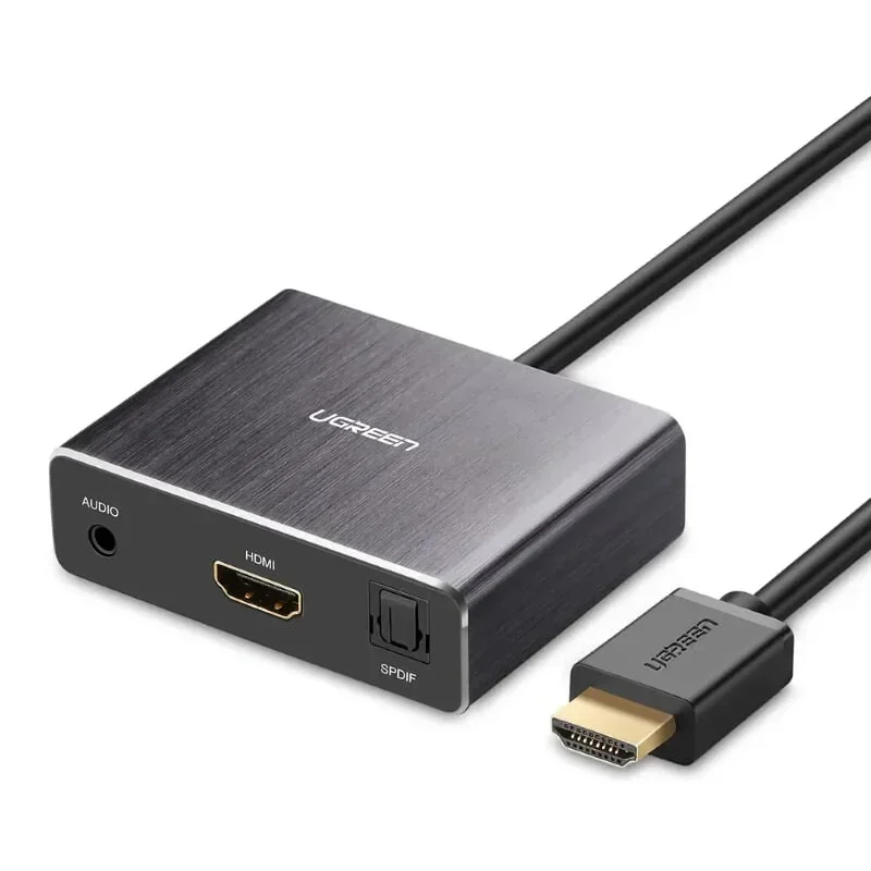 Adaptador HDMI a HDMI con Audio Óptico/Jack 3.5mm – Ugreen