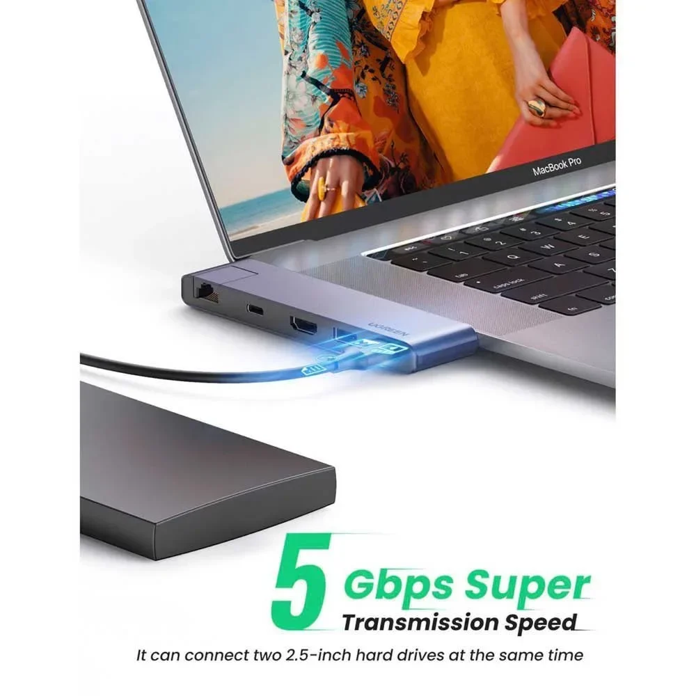 Dock Station USB-C 5en1 para MacBook – Ugreen