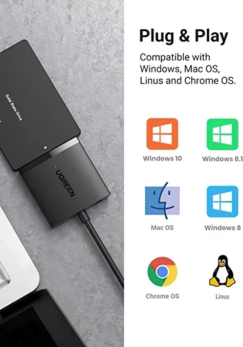 Adaptador USB 3.0 a SATA – Ugreen