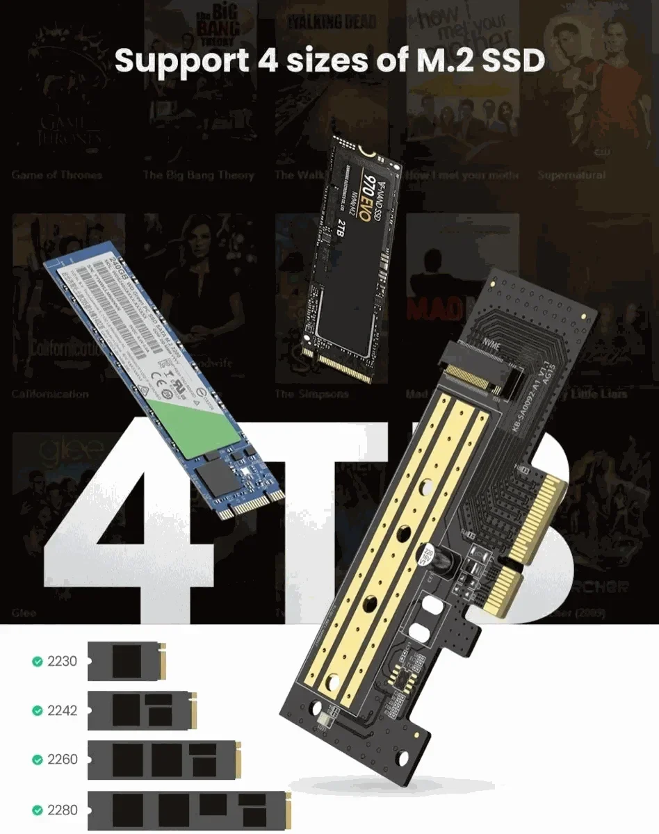 Tarjeta PCI-Express para M.2 NVMe – Ugreen