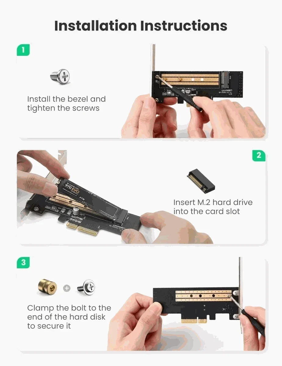 Tarjeta PCI-Express para M.2 NVMe – Ugreen