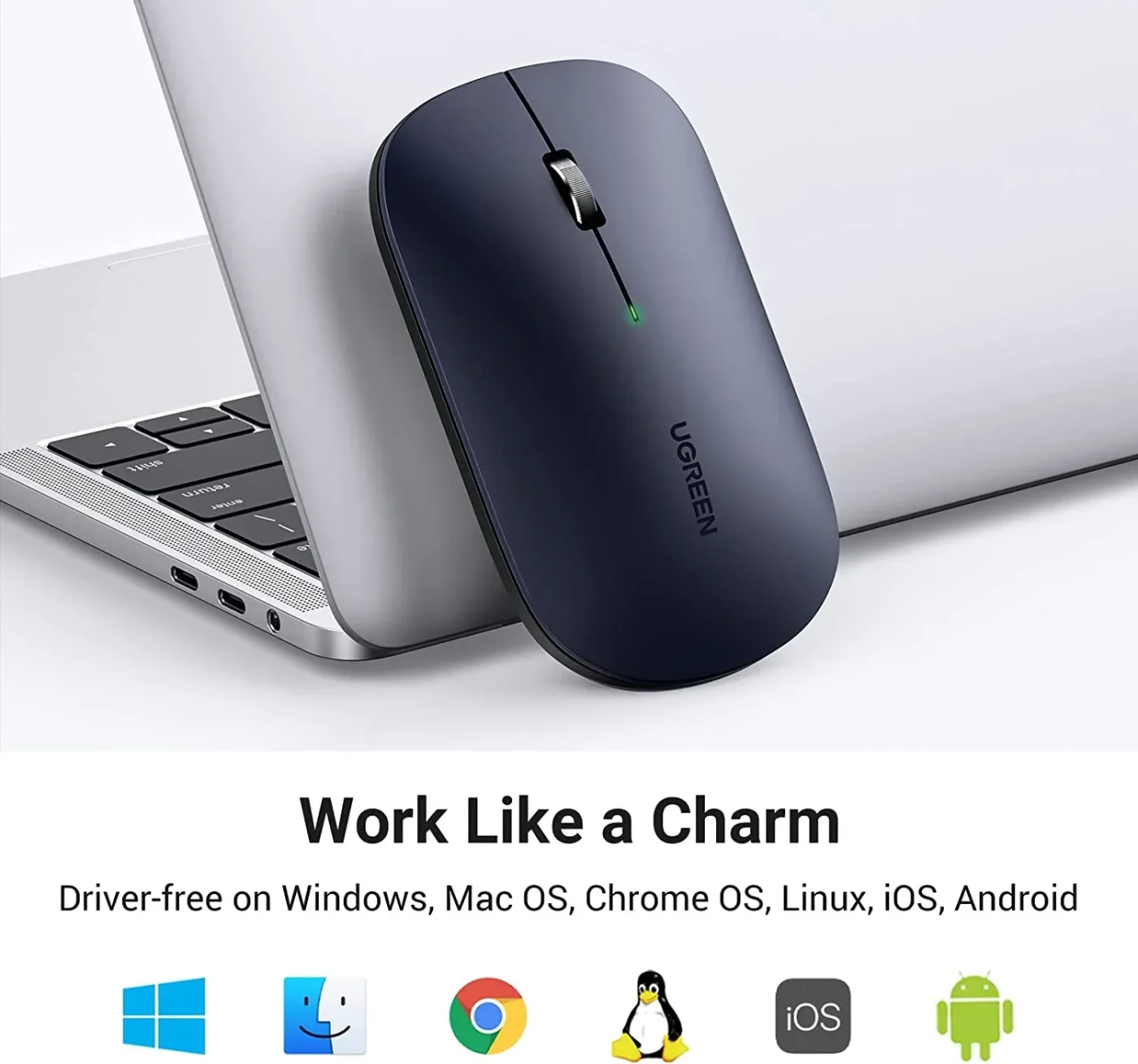 Mouse Inalámbrico (Negro) – Ugreen