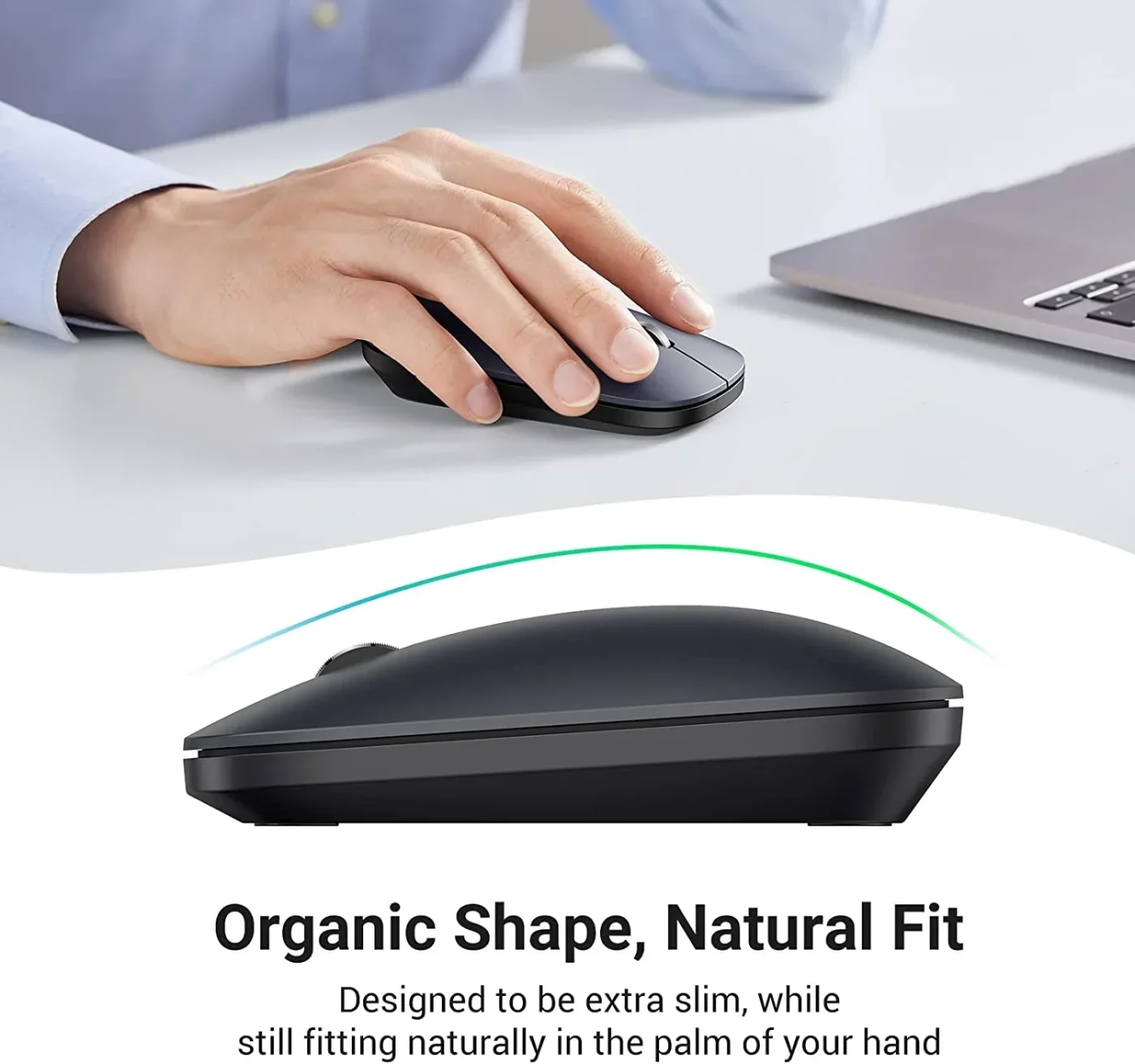 Mouse Inalámbrico (Negro) – Ugreen