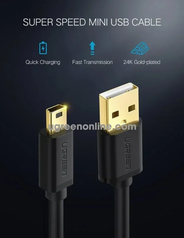 Cable USB 2.0 a mini USB de 5 pines – Ugreen