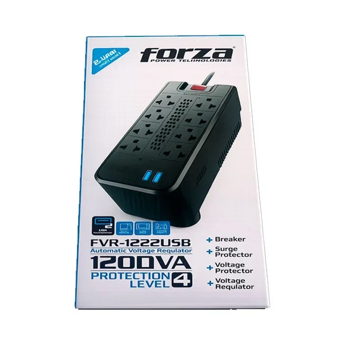 Estabilizador de corriente de 1200va/600 Watts – Forza