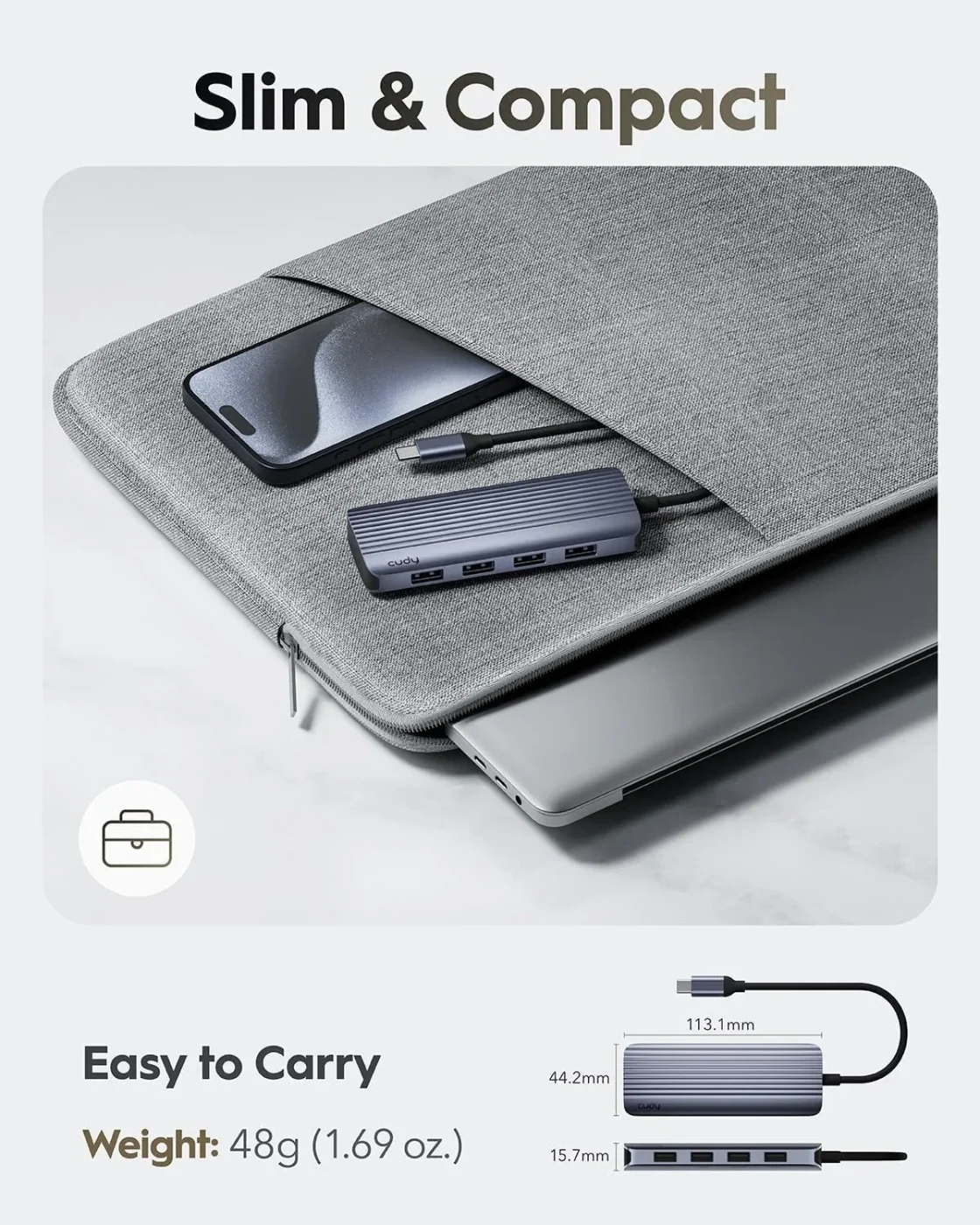 Dock Station USB-C 6 en 1 para laptop o mac – Cudy
