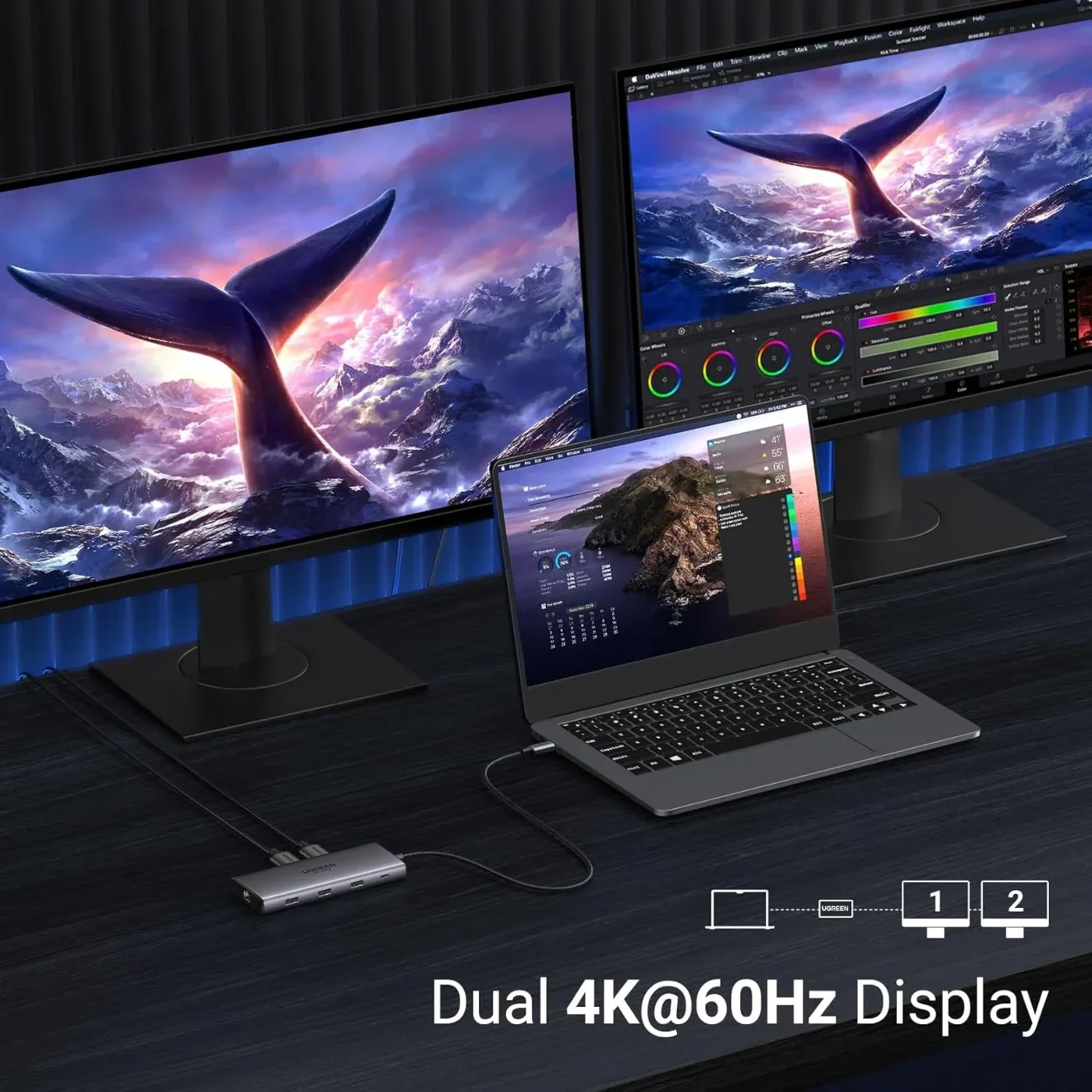 Dock Station 10 en 1 Revodok Pro 210 USB C Dock Dual