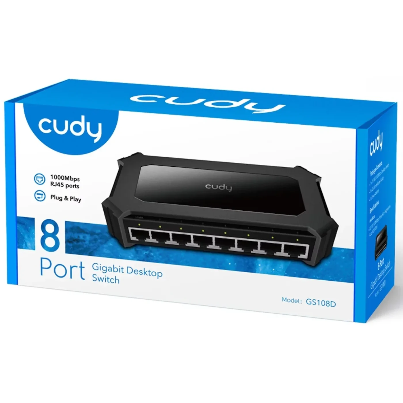 Switch de red de 8 puertos 10/100/1000Mbps – Cudy