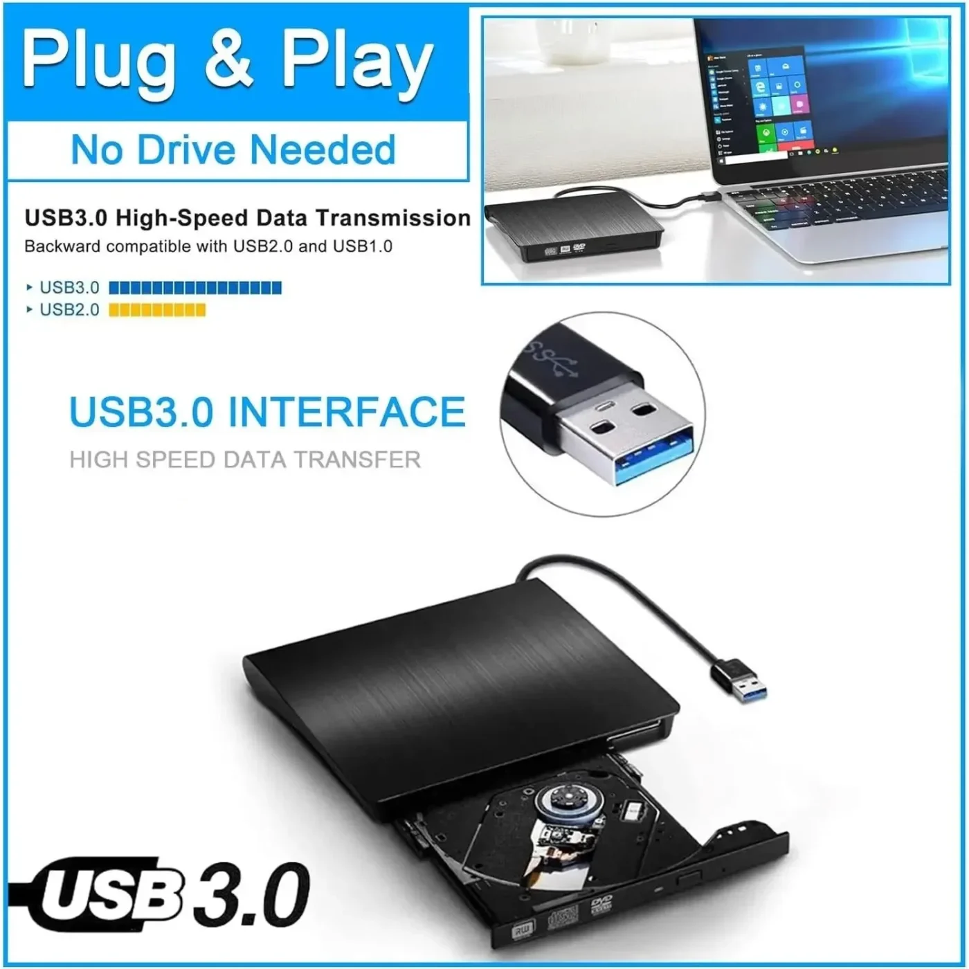 Lector de DVD/CD-RW Externo «Knup»