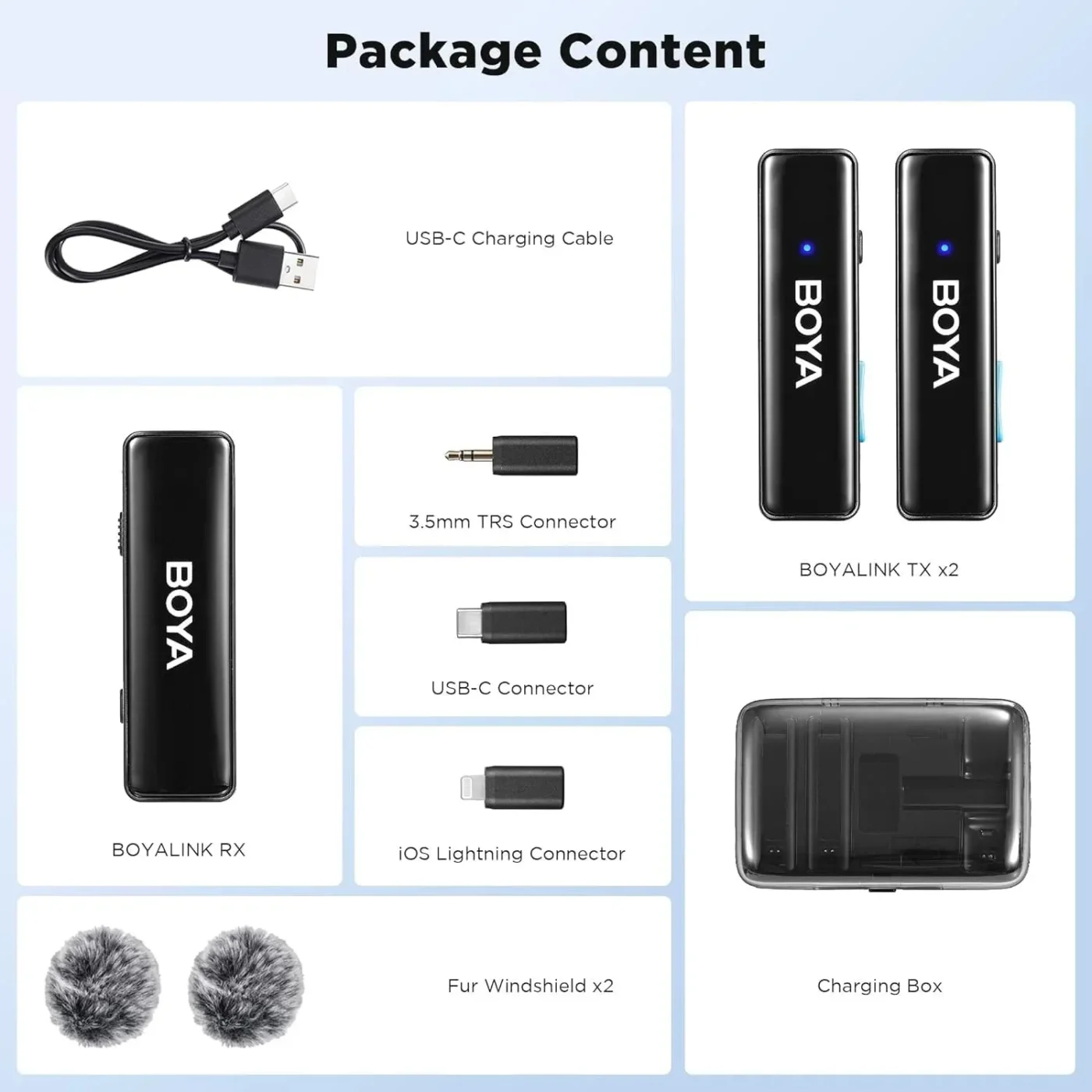 Micrófono inalámbrico con usb C 2.4 GHz «BOYA»