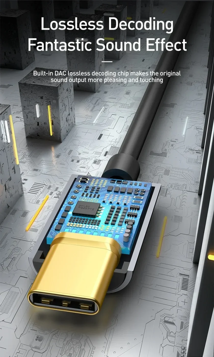 Adaptador USB-C al conector de auriculares jack 3,5 mm – Baseus