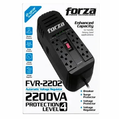 Estabilizador de corriente de 2200va/1100 Watts – Forza