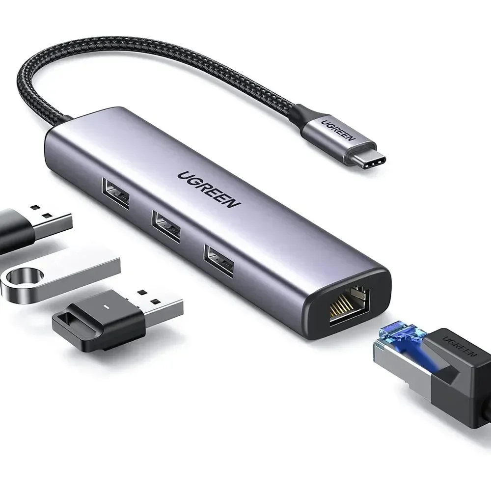 Hub USB 3.0 de 3 puertos con puerto Gigabite