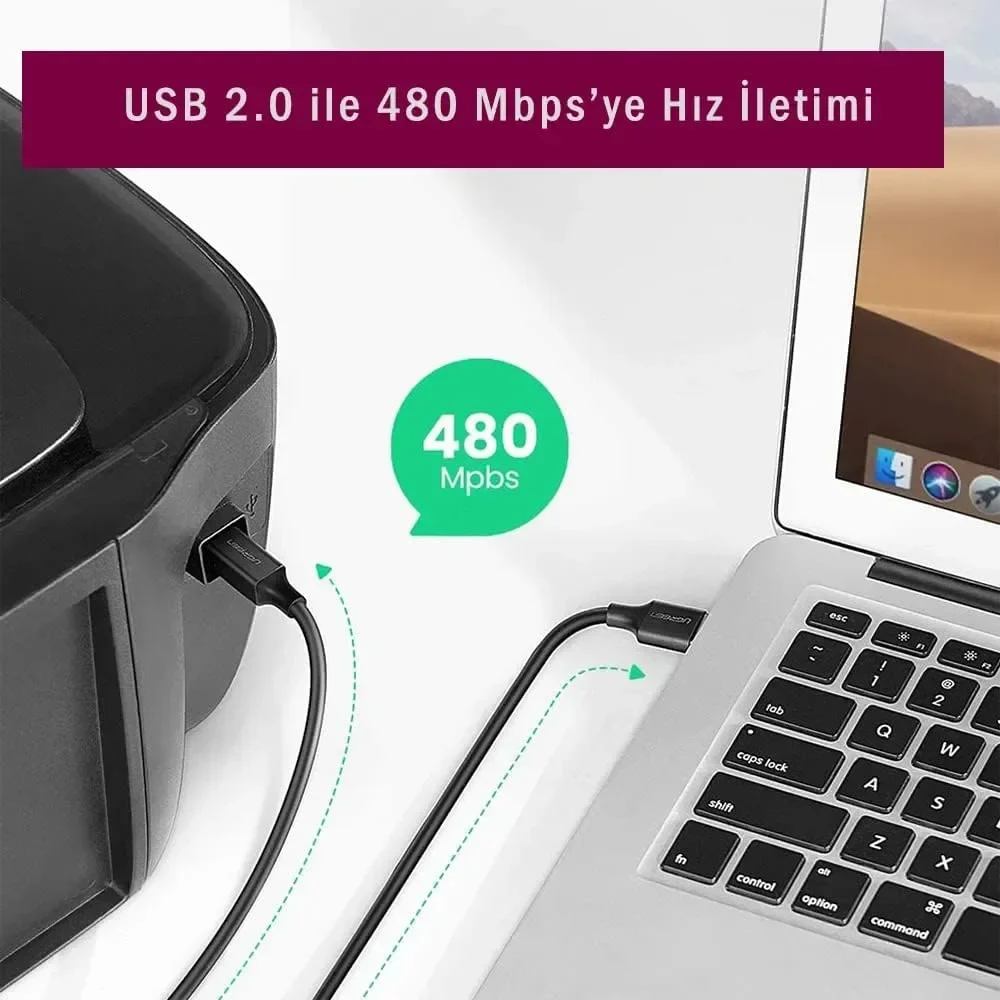 Cable USB 2.0 de impresora de 2m – Ugreen