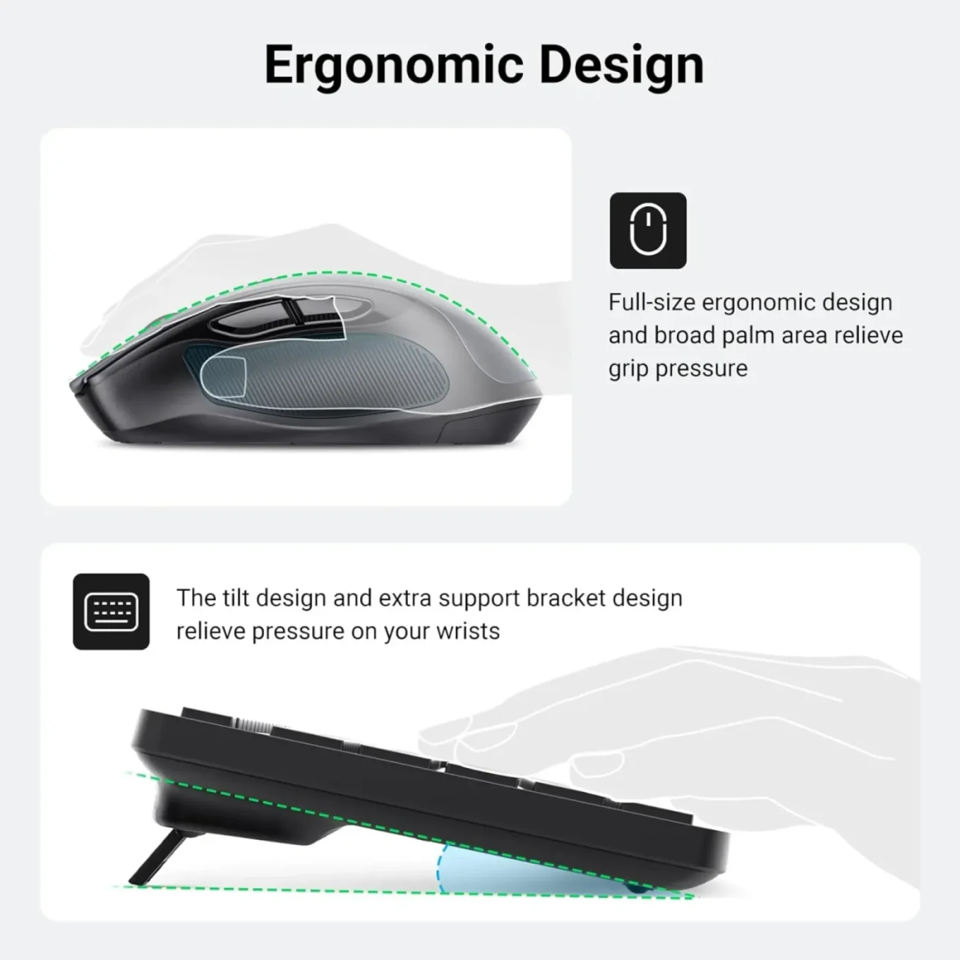 Mouse y Teclado combo Inalámbrico – Ugreen