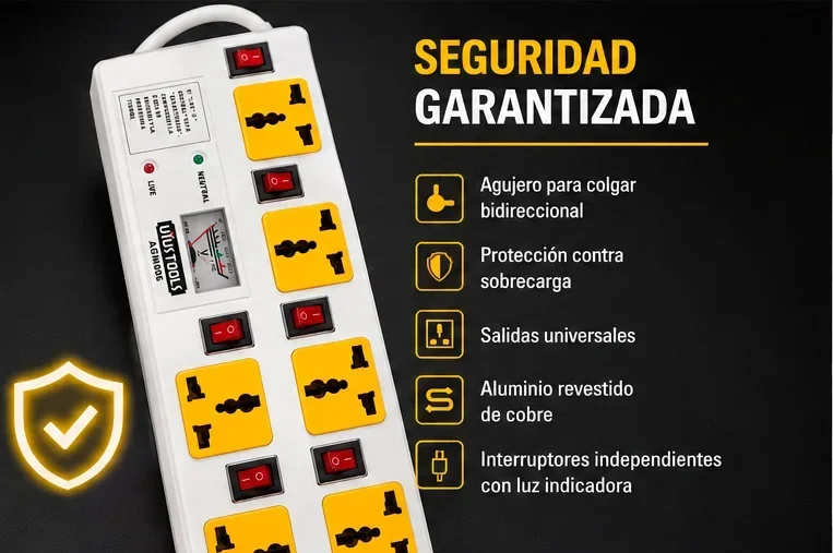 Regleta de 6 tomas universal de 3M – Uyustuls