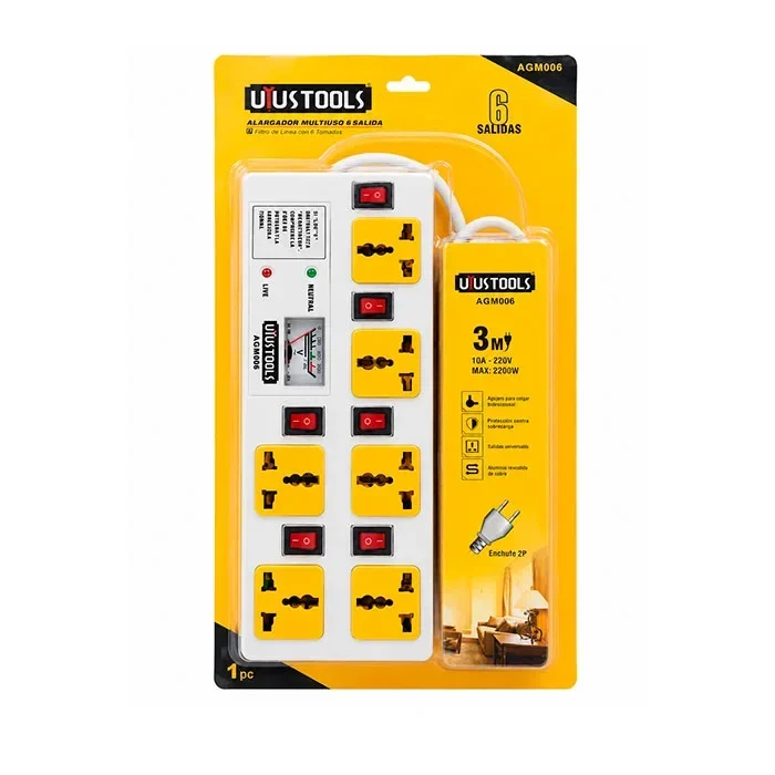 Regleta de 6 tomas universal de 3M – Uyustuls