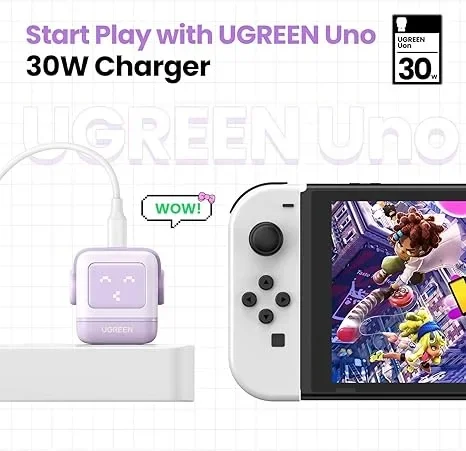 Cargador USB-C 30w Nexode Robot Gan Purpura – Ugreen