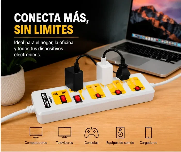 Regleta de 4 tomas universal de 3M – Uyustuls