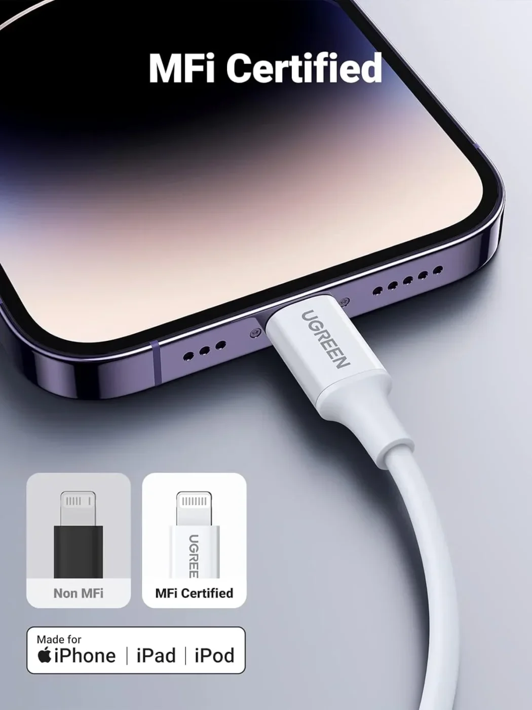 Cable USB-C a Lightning 1m – Ugreen