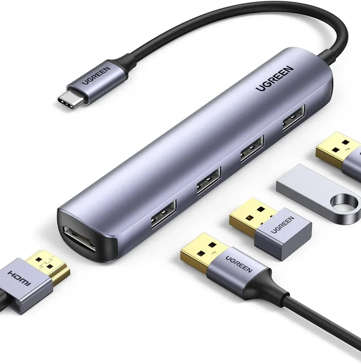 Dock Station USB-C con x4 USB 3.0/HDMI