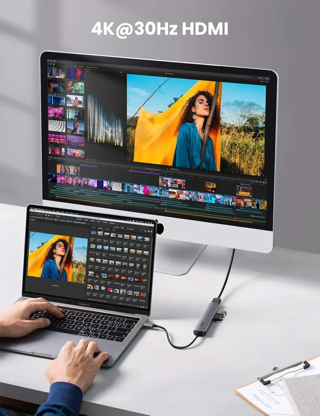 Dock Station USB-C con x4 USB 3.0/HDMI