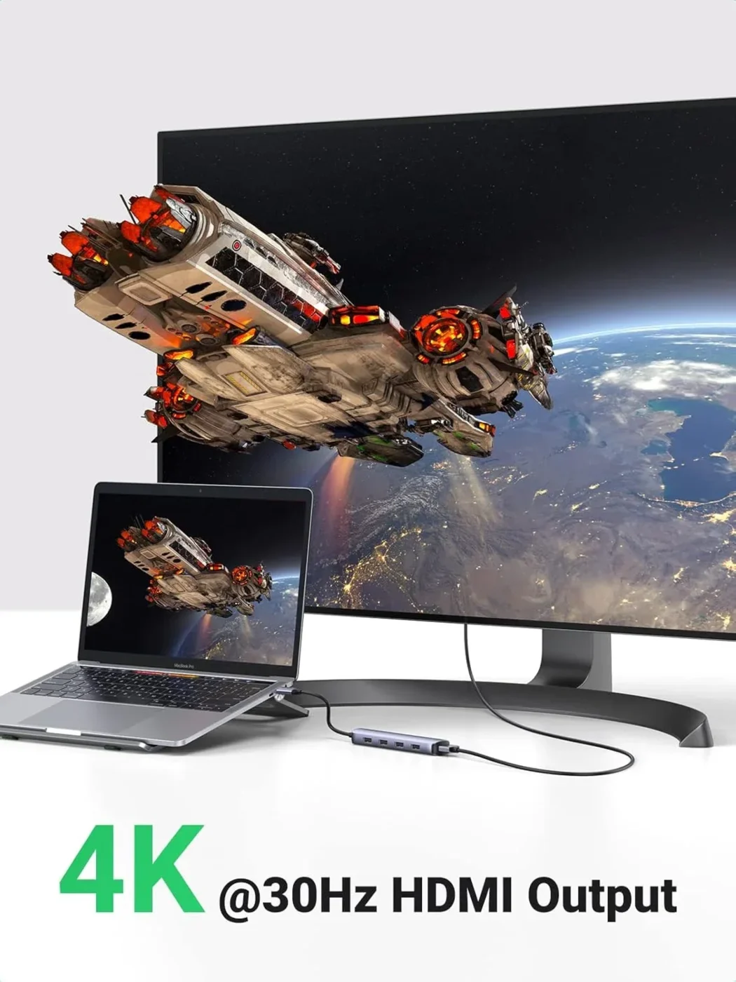 Dock Station USB-C con x4 USB 3.0/HDMI