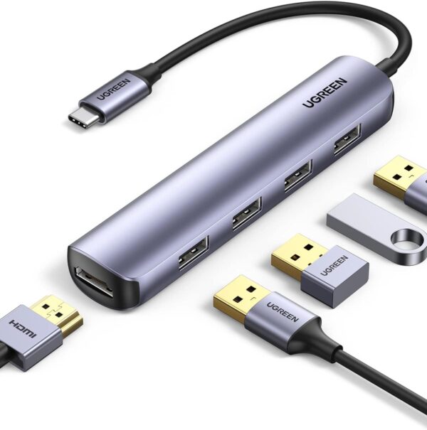 Dock Station USB-C con x4 USB 3.0/HDMI